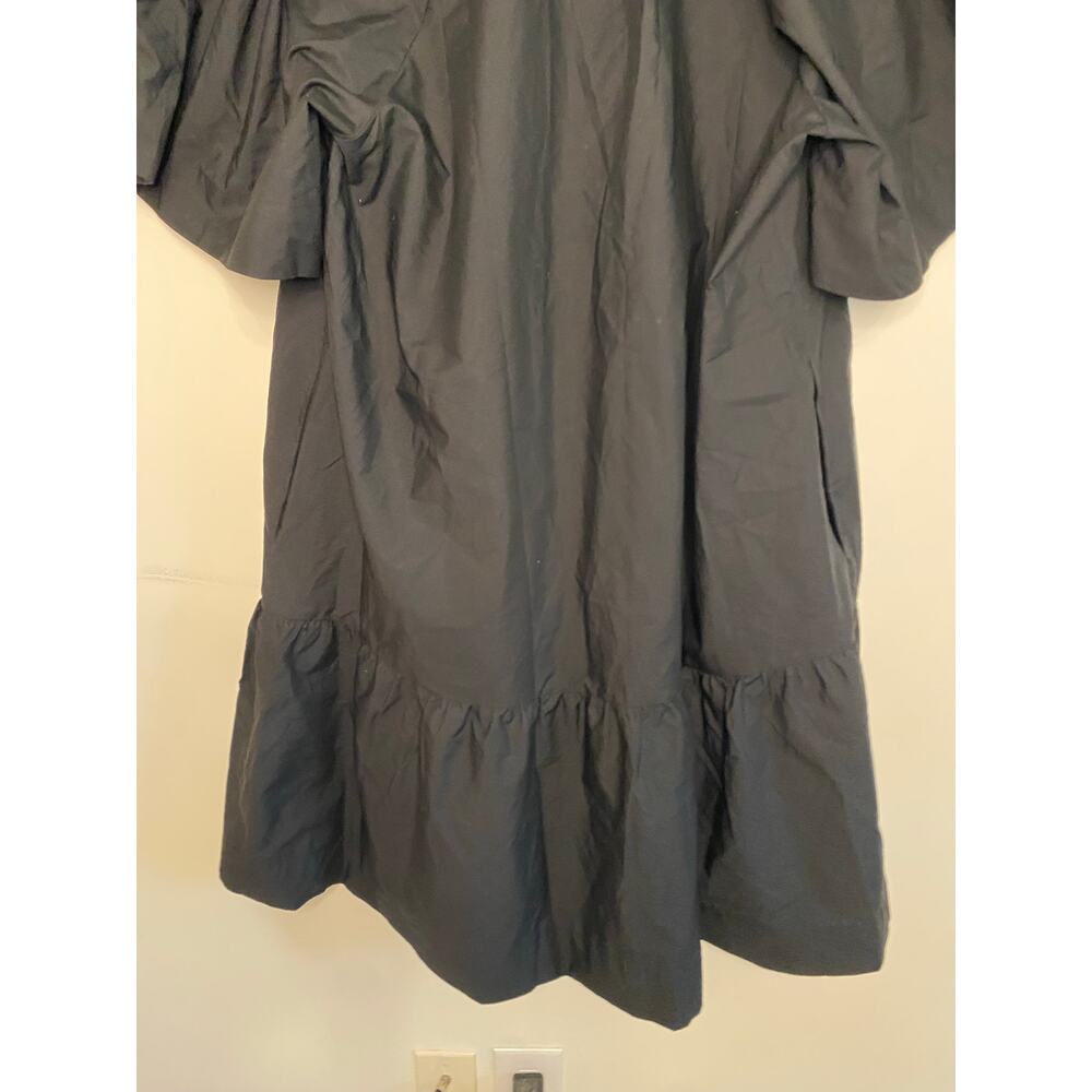 NWT Black Short Sleeve Dress Ruffles Lagenlook Minimalist Office Classic Size 2X - Picture 9 of 13